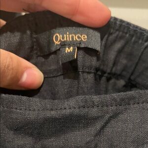 Quince Charcoal Linen Trousers